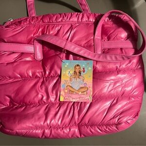 Mariah Carey Lollipop Bling Collection GWP Hot Pink Puffer Tote Bag